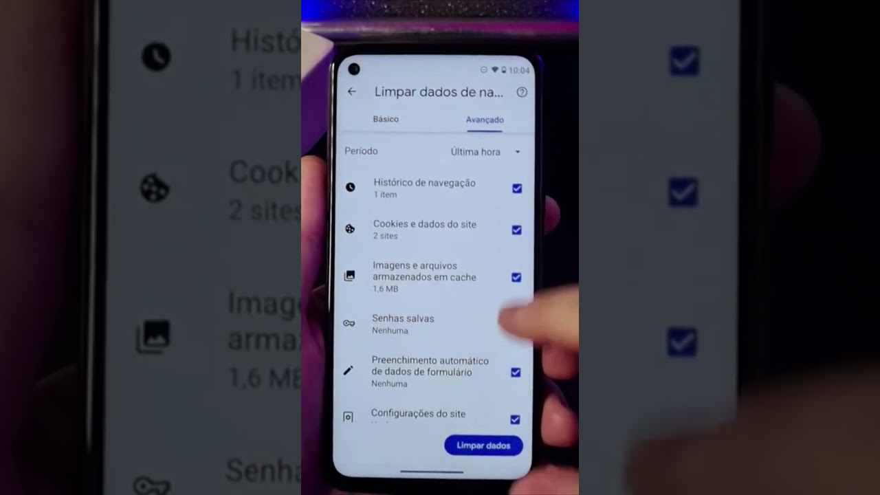 COMO LIMPAR DADOS DO NAVEGADOR NO MOTOROLA #Shorts