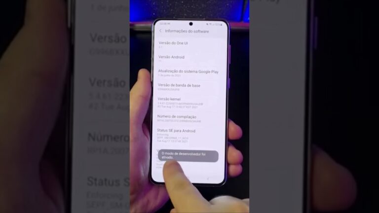 ATIVE O MODO DESENVOLVEDOR E DEPURAÇÃO USB NO SAMSUNG #Shorts