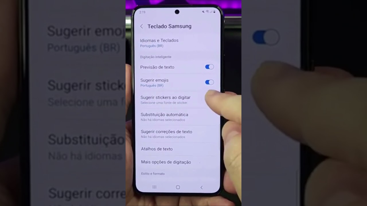 COMO CONTROLAR O CORRETOR AUTOMÁTICO DE TEXTO NO GALAXY #Shorts