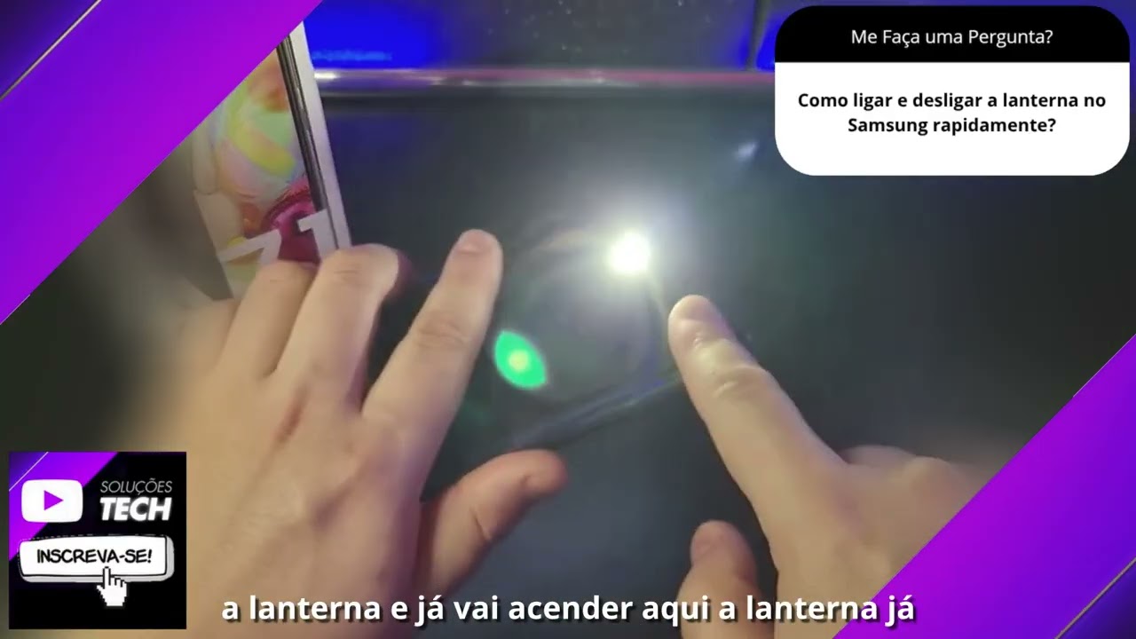 Como ligar e desligar a lanterna no Samsung rapidamente❓