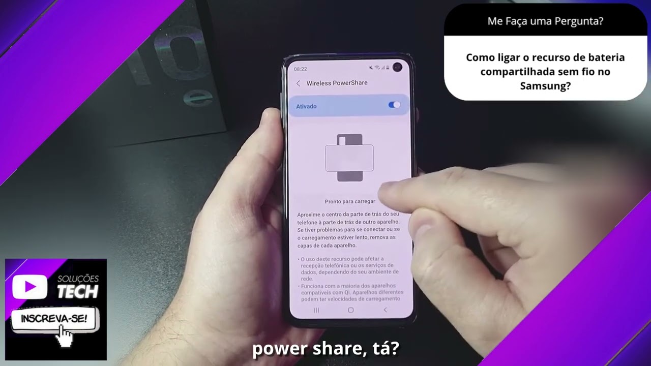Como ligar o recurso de bateria compartilhada sem fio no Samsung❓