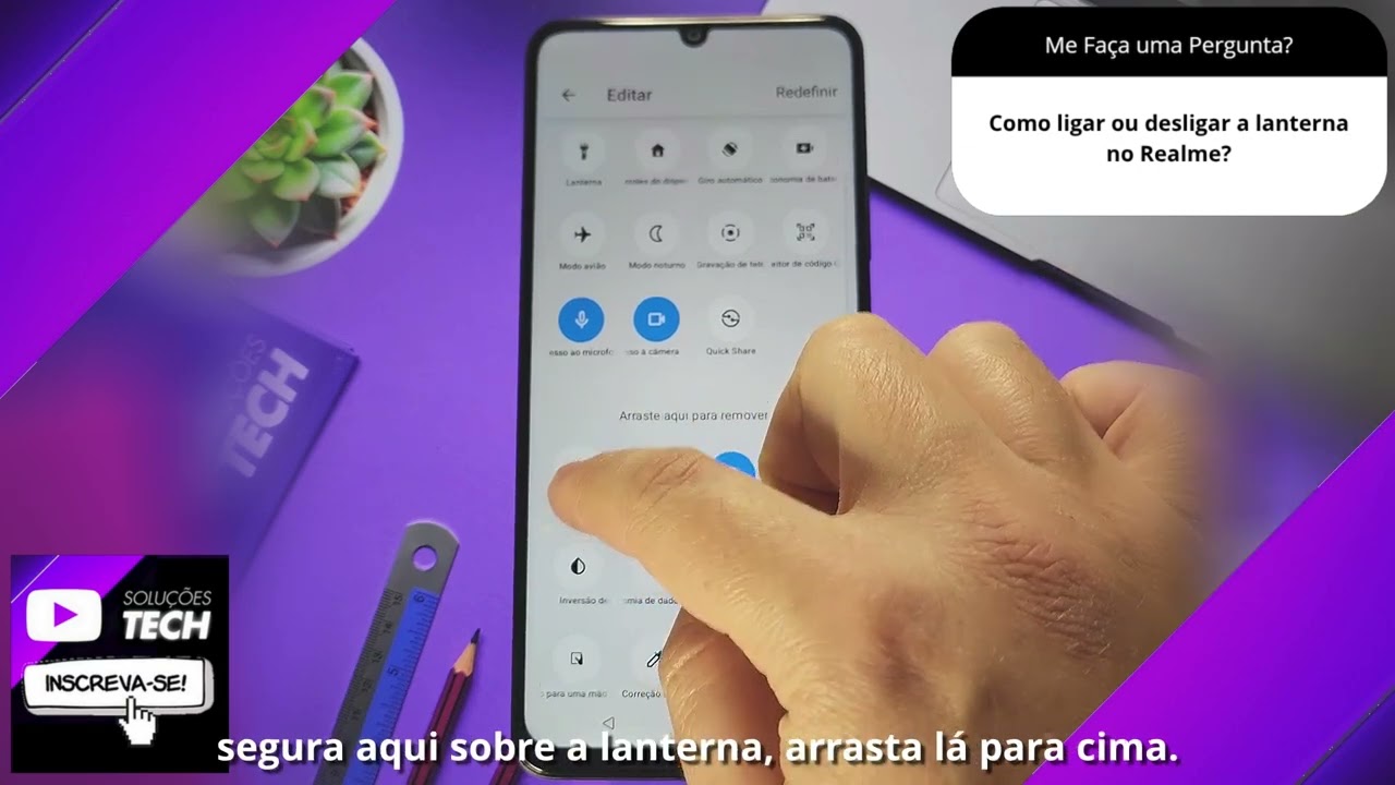 Como ligar ou desligar a lanterna no Realme❓