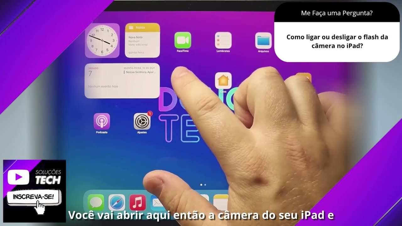 Como ligar ou desligar o flash da câmera no iPad❓
