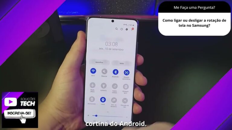 Como ligar ou desligar a rotação de tela no Samsung❓