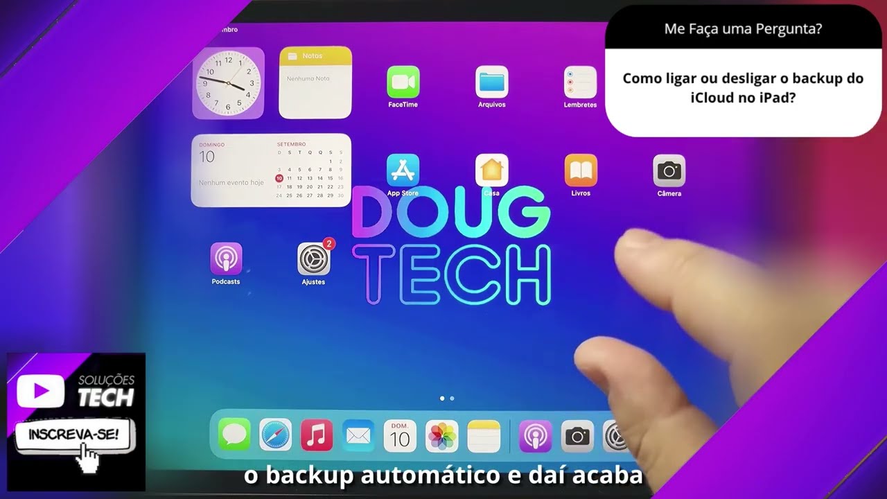 Como ligar ou desligar o backup do iCloud no iPad❓