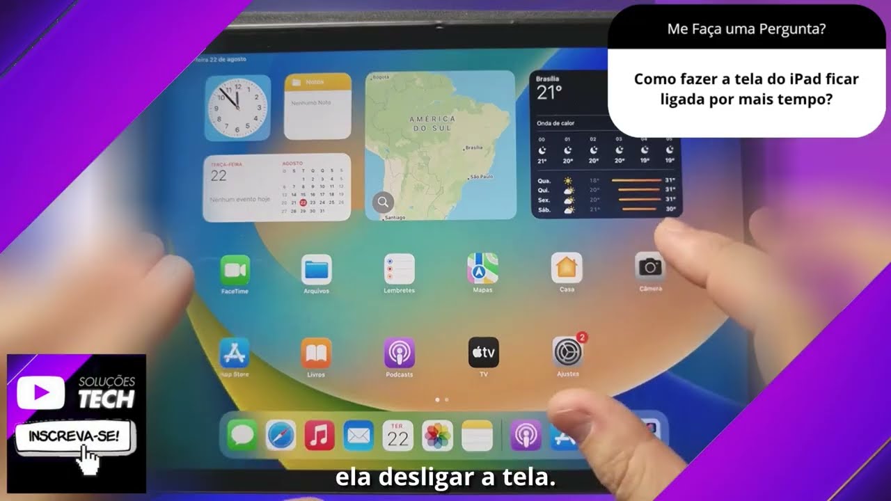 Como fazer a tela do iPad ficar ligada por mais tempo❓