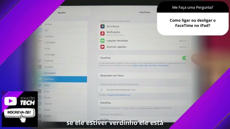 Como ligar ou desligar o FaceTime no iPad❓