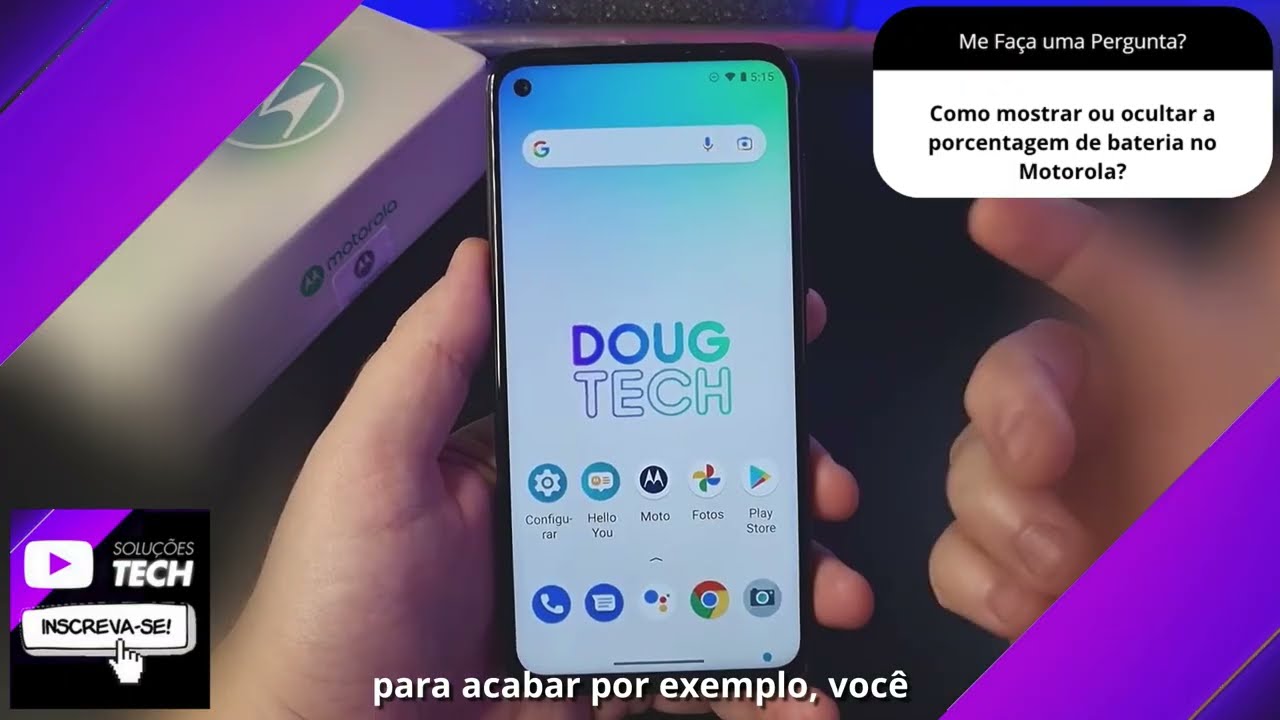 Como mostrar ou ocultar a porcentagem de bateria no Motorola❓