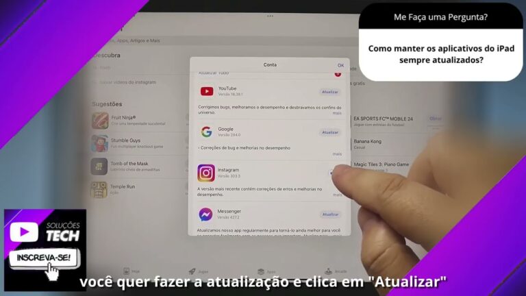 Como manter os aplicativos do iPad sempre atualizados❓