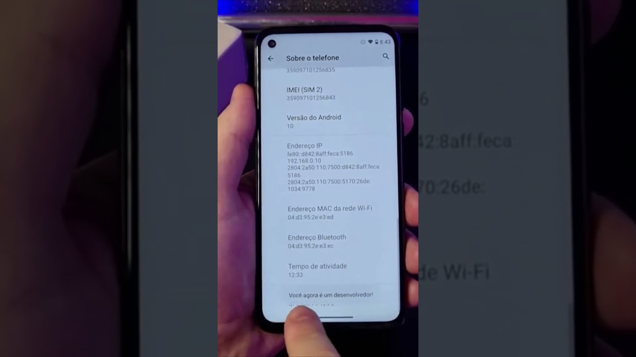 COMO ATIVAR AS OPÇÕES DE DESENVOLVEDOR NO MOTOROLA #Shorts