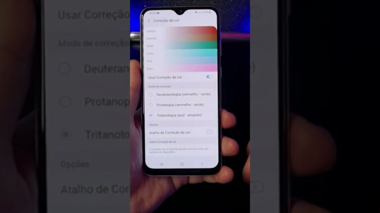 ALTERE AS CORES DA TELA NO SAMSUNG PARA DALTÔNICOS #Shorts