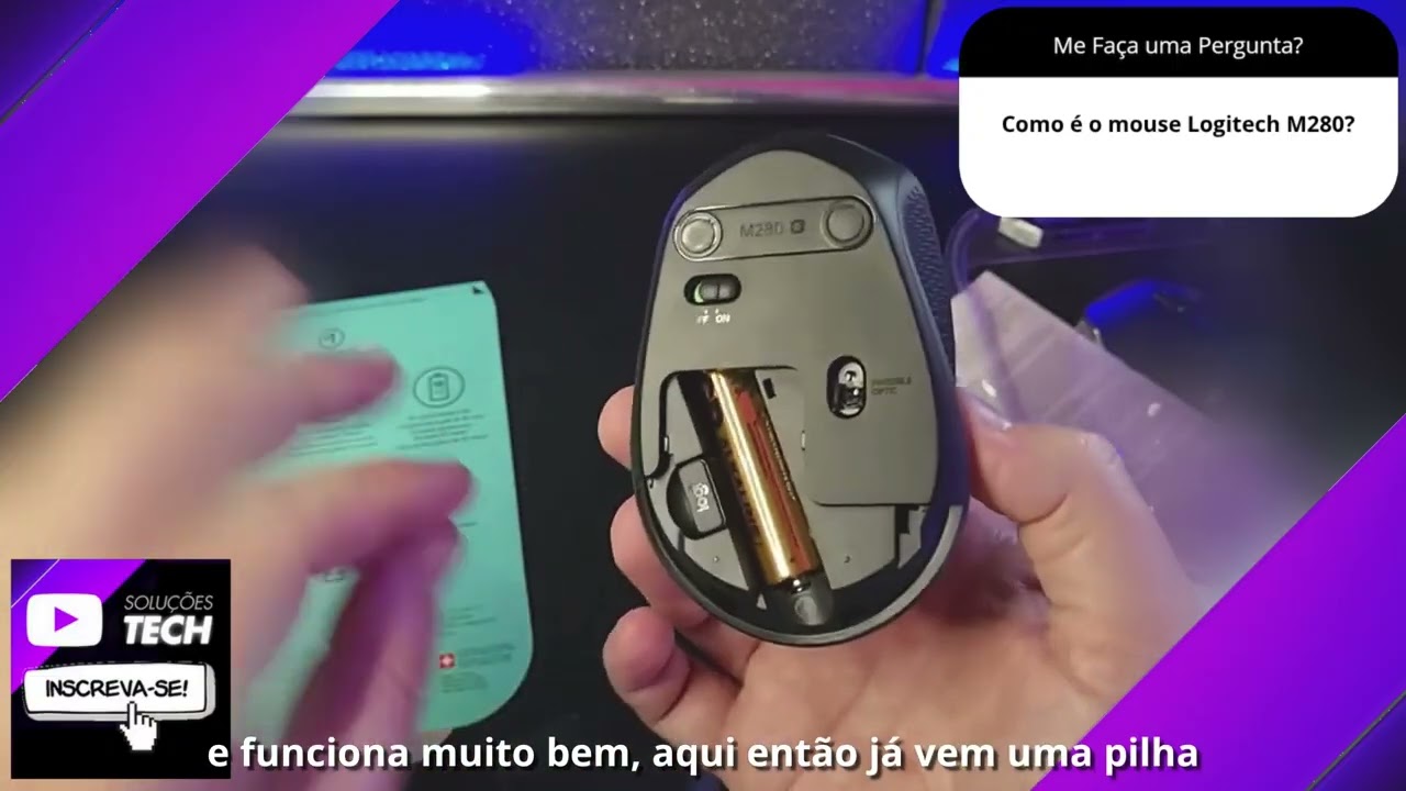 Como é o mouse Logitech M280❓