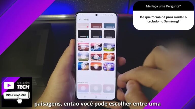 De que forma dá para mudar o teclado no Samsung❓