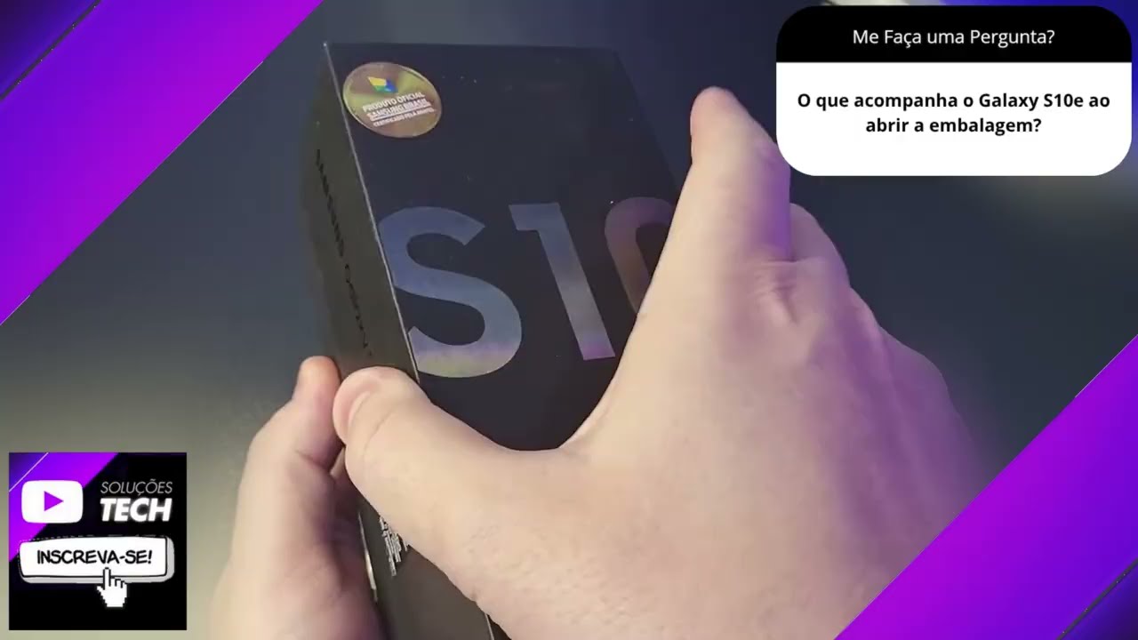 O que acompanha o Galaxy S10e ao abrir a embalagem❓