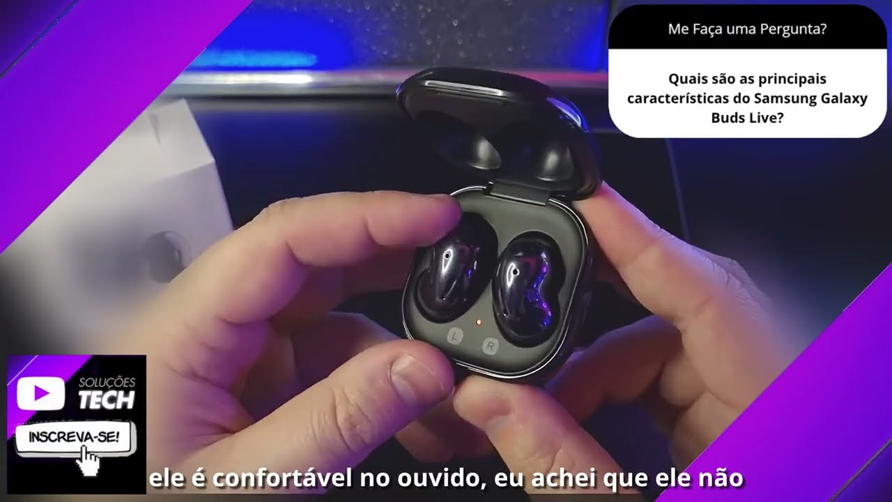 Quais são as principais características do Samsung Galaxy Buds Live❓