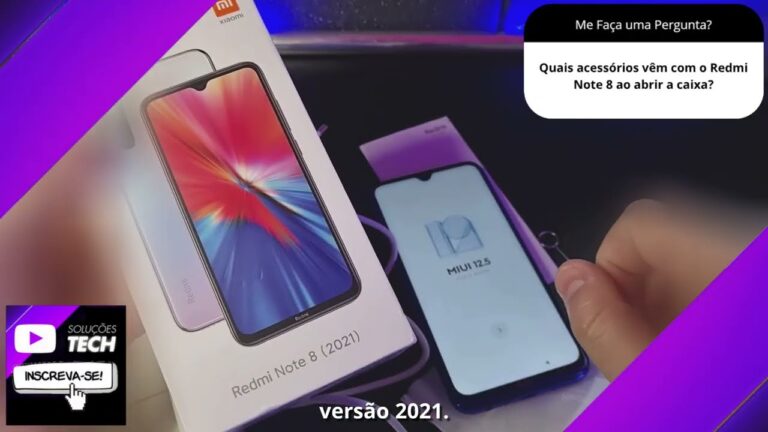 Quais acessórios vêm com o Redmi Note 8 ao abrir a caixa❓