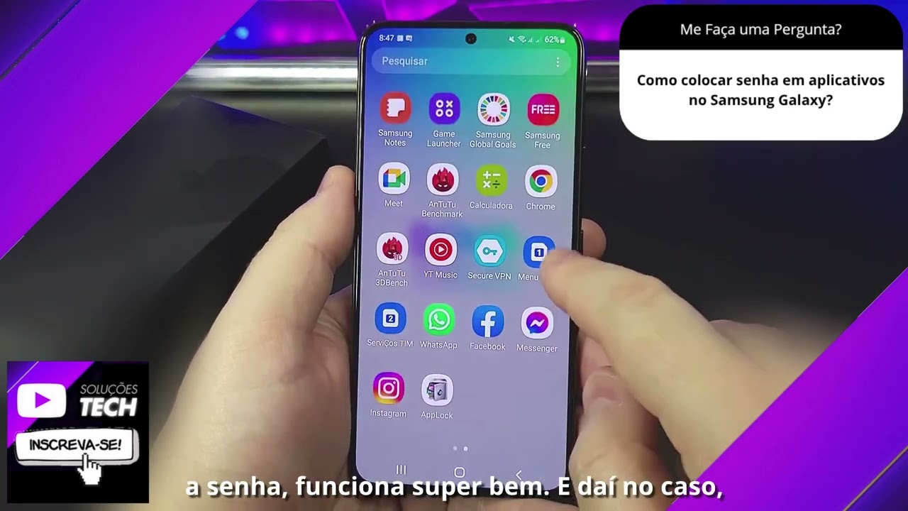 Como colocar senha em aplicativos no Samsung Galaxy❓