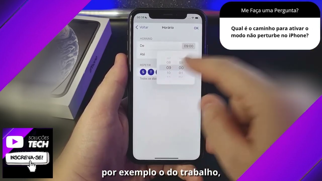 Qual é o caminho para ativar o modo não perturbe no iPhone❓