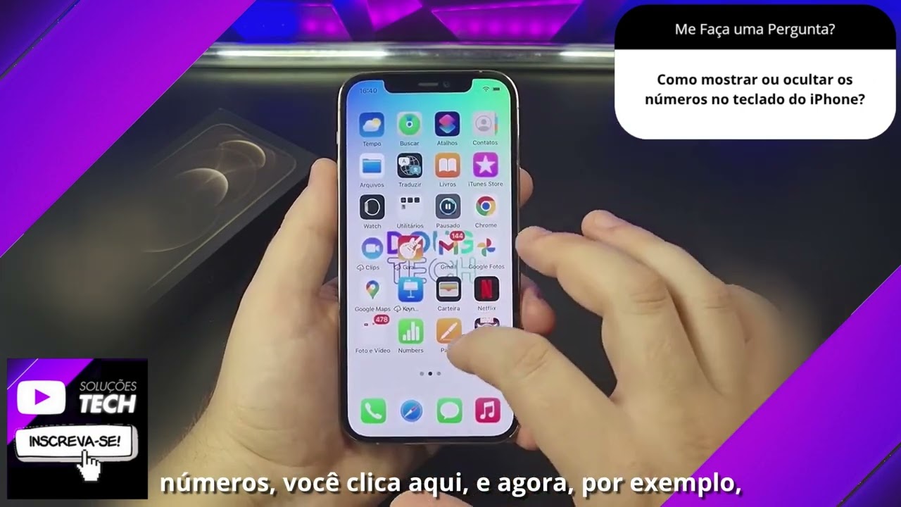 Como mostrar ou ocultar os números no teclado do iPhone❓
