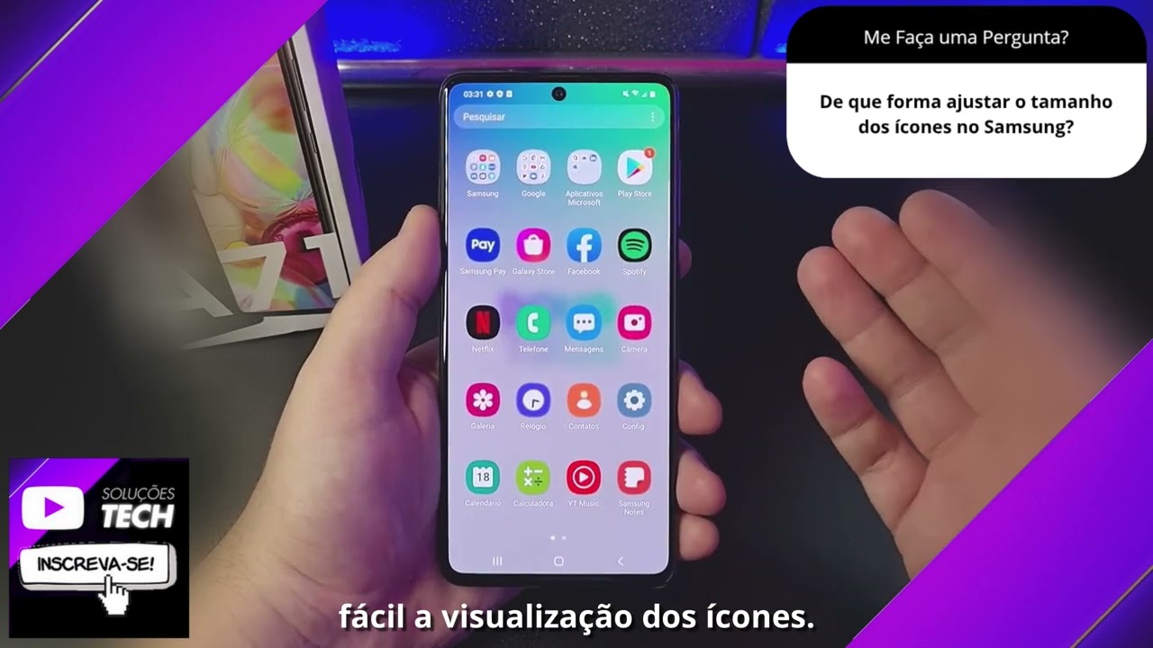 De que forma ajustar o tamanho dos ícones no Samsung❓