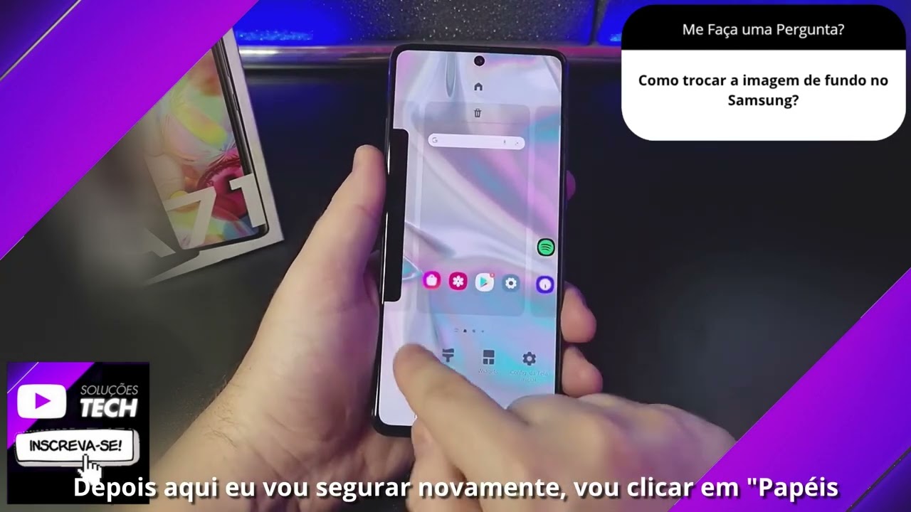 Como trocar a imagem de fundo no Samsung❓
