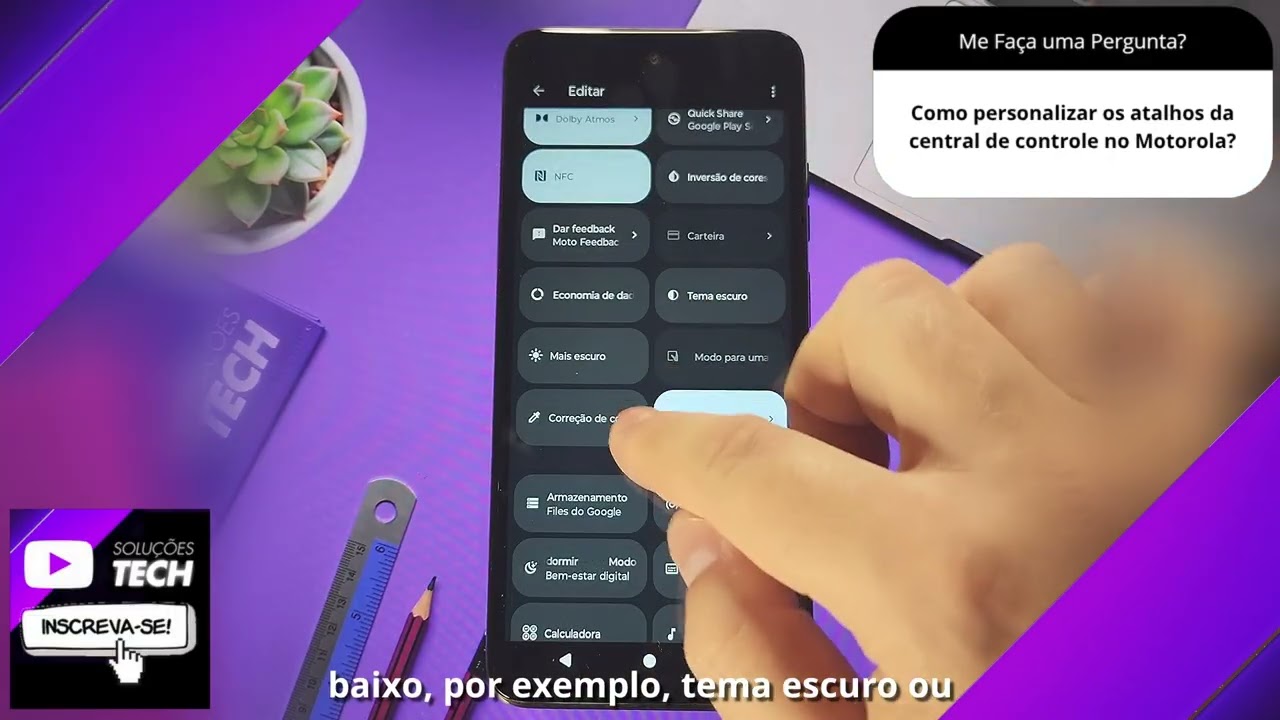 Como personalizar os atalhos da central de controle no Motorola❓