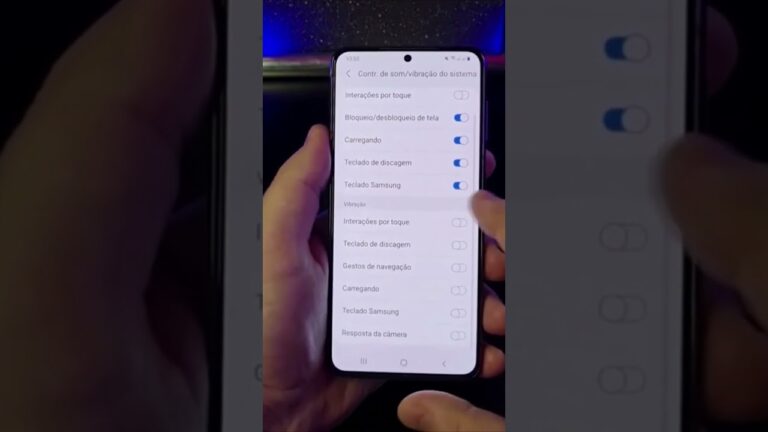 COMO ATIVAR OU DESATIVAR A VIBRAÇÃO NO SAMSUNG #Shorts
