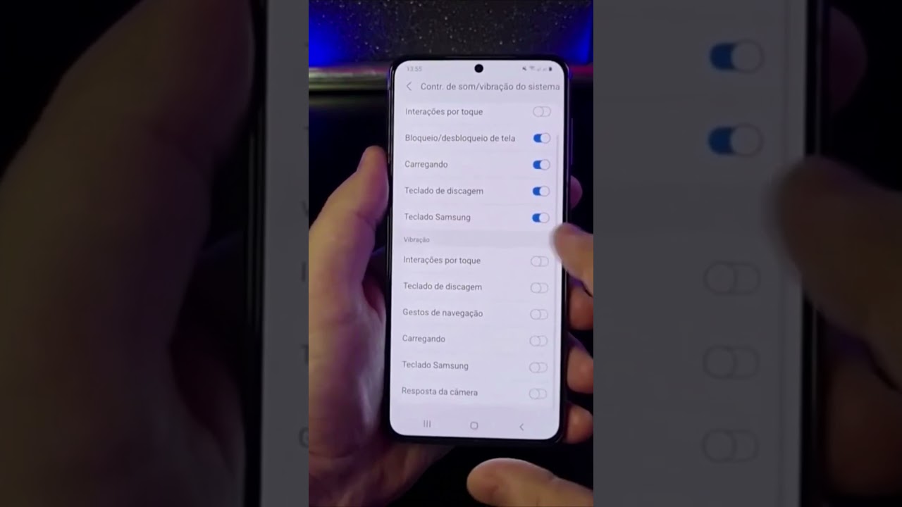 COMO ATIVAR OU DESATIVAR A VIBRAÇÃO NO SAMSUNG #Shorts