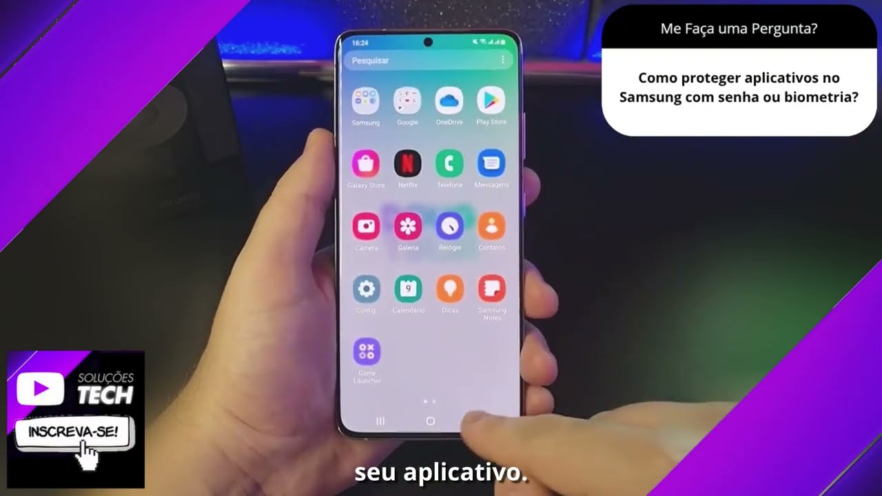 Como proteger aplicativos no Samsung com senha ou biometria❓
