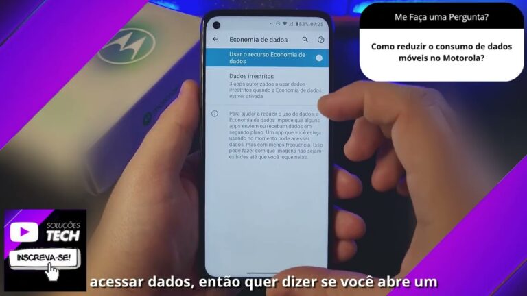 Como reduzir o consumo de dados móveis no Motorola❓