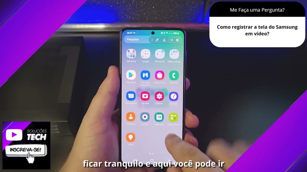 Como registrar a tela do Samsung em vídeo❓
