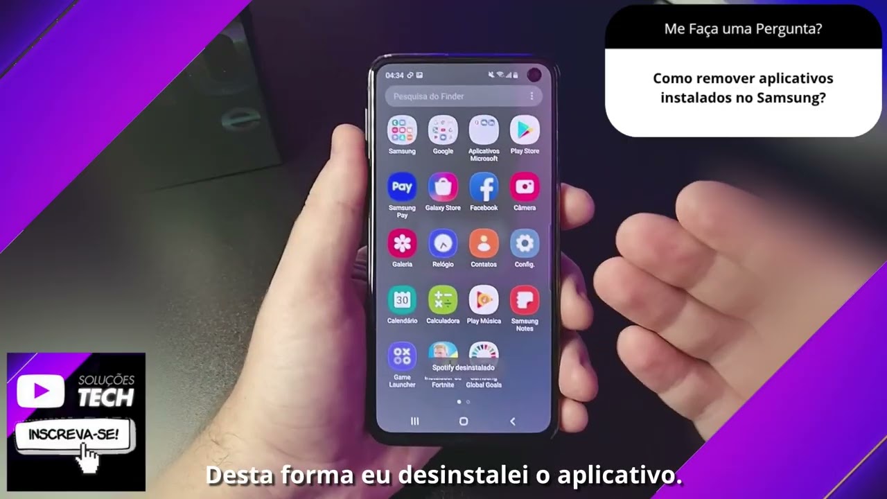 Como remover aplicativos instalados no Samsung❓