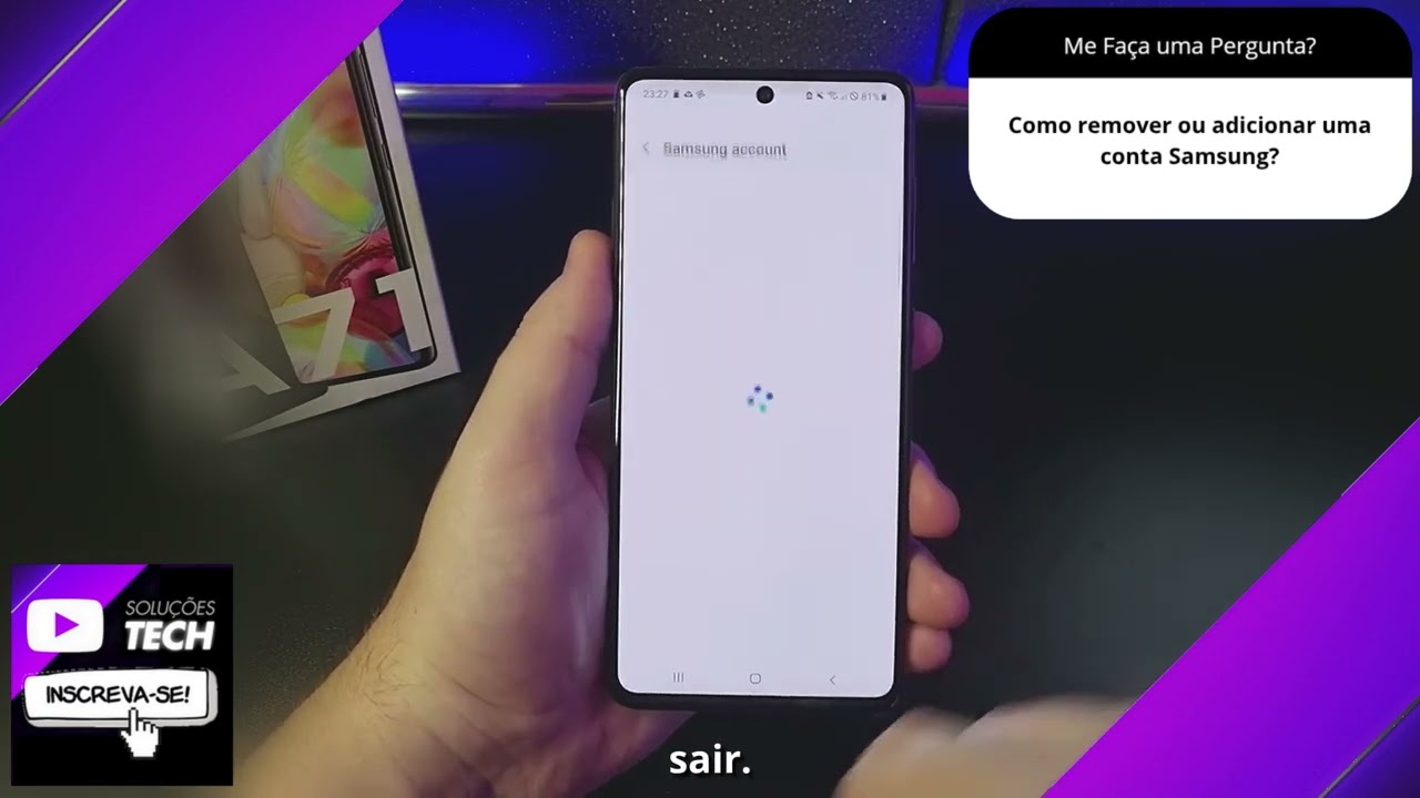 Como remover ou adicionar uma conta Samsung❓