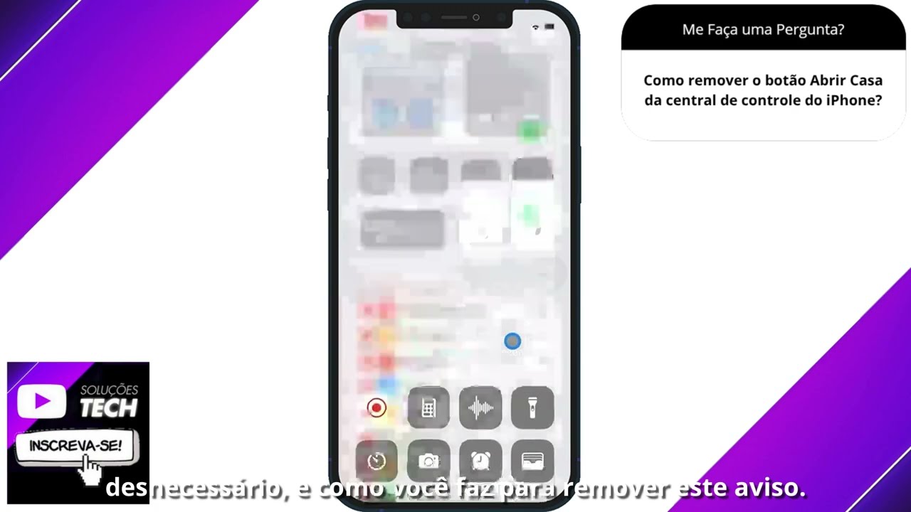 Como remover o botão Abrir Casa da central de controle do iPhone❓