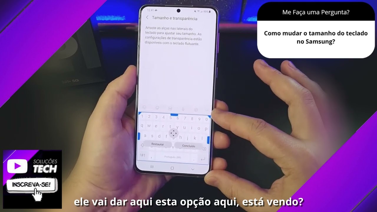 Como mudar o tamanho do teclado no Samsung❓