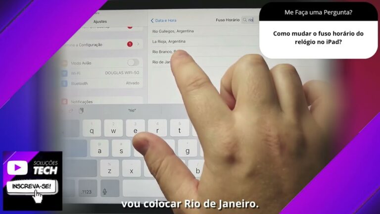 Como mudar o fuso horário do relógio no iPad❓