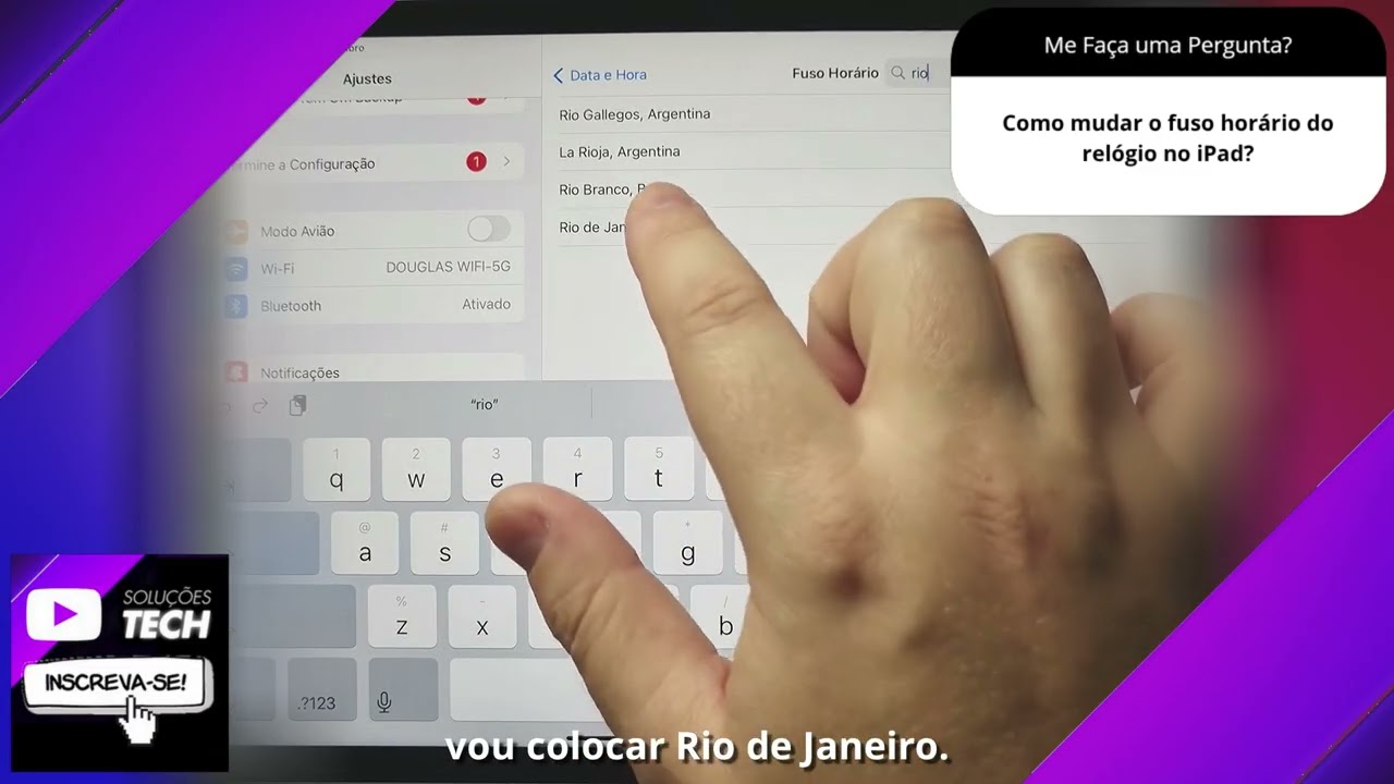 Como mudar o fuso horário do relógio no iPad❓