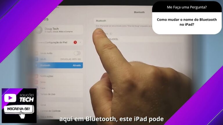 Como mudar o nome do Bluetooth no iPad❓