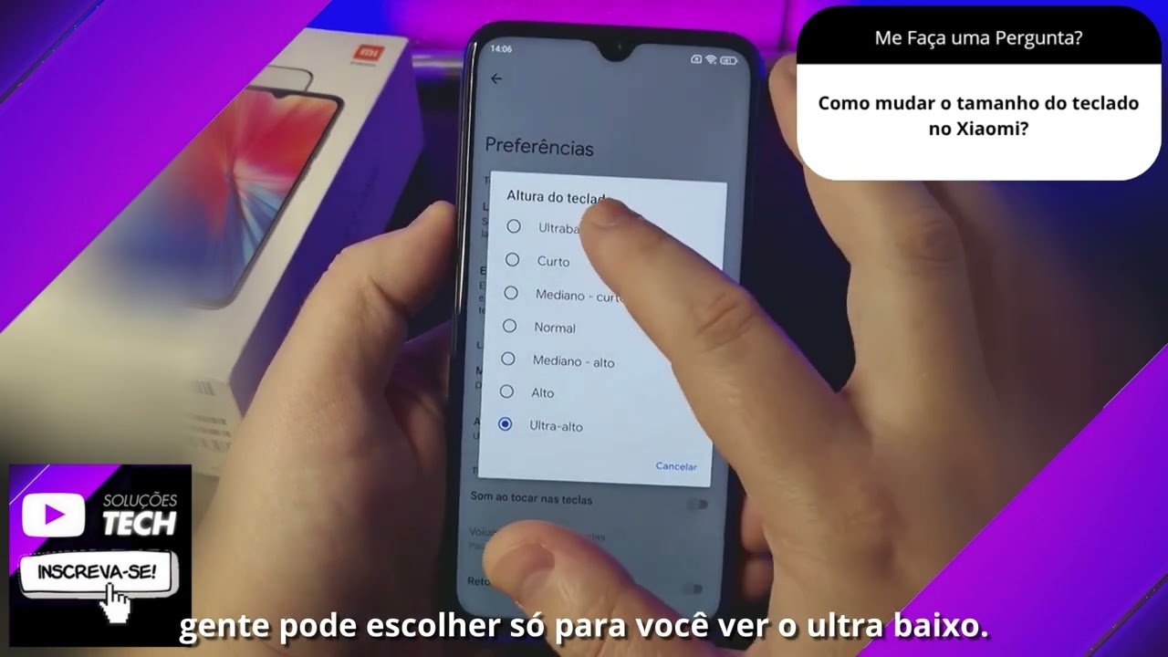 Como mudar o tamanho do teclado no Xiaomi❓
