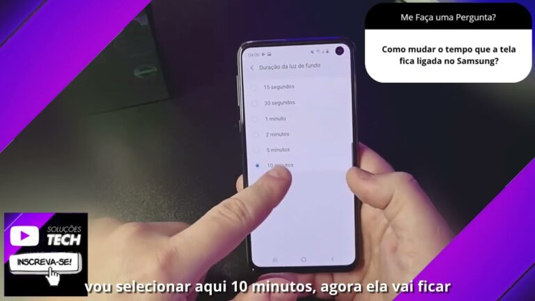Como mudar o tempo que a tela fica ligada no Samsung❓