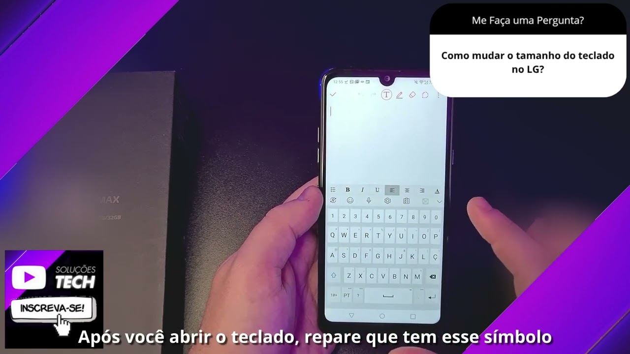 Como mudar o tamanho do teclado no LG❓