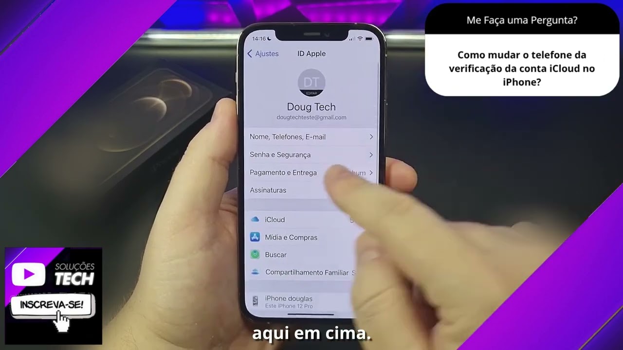 Como mudar o telefone da verificação da conta iCloud no iPhone❓