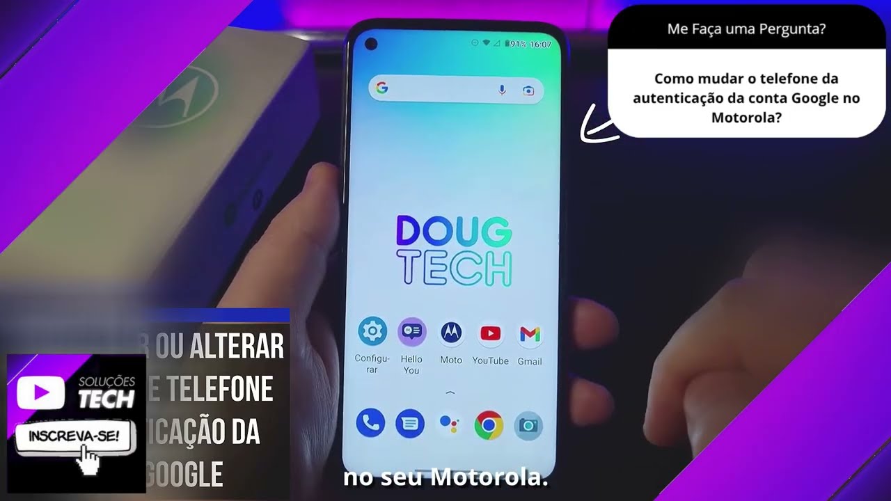Como mudar o telefone da autenticação da conta Google no Motorola❓