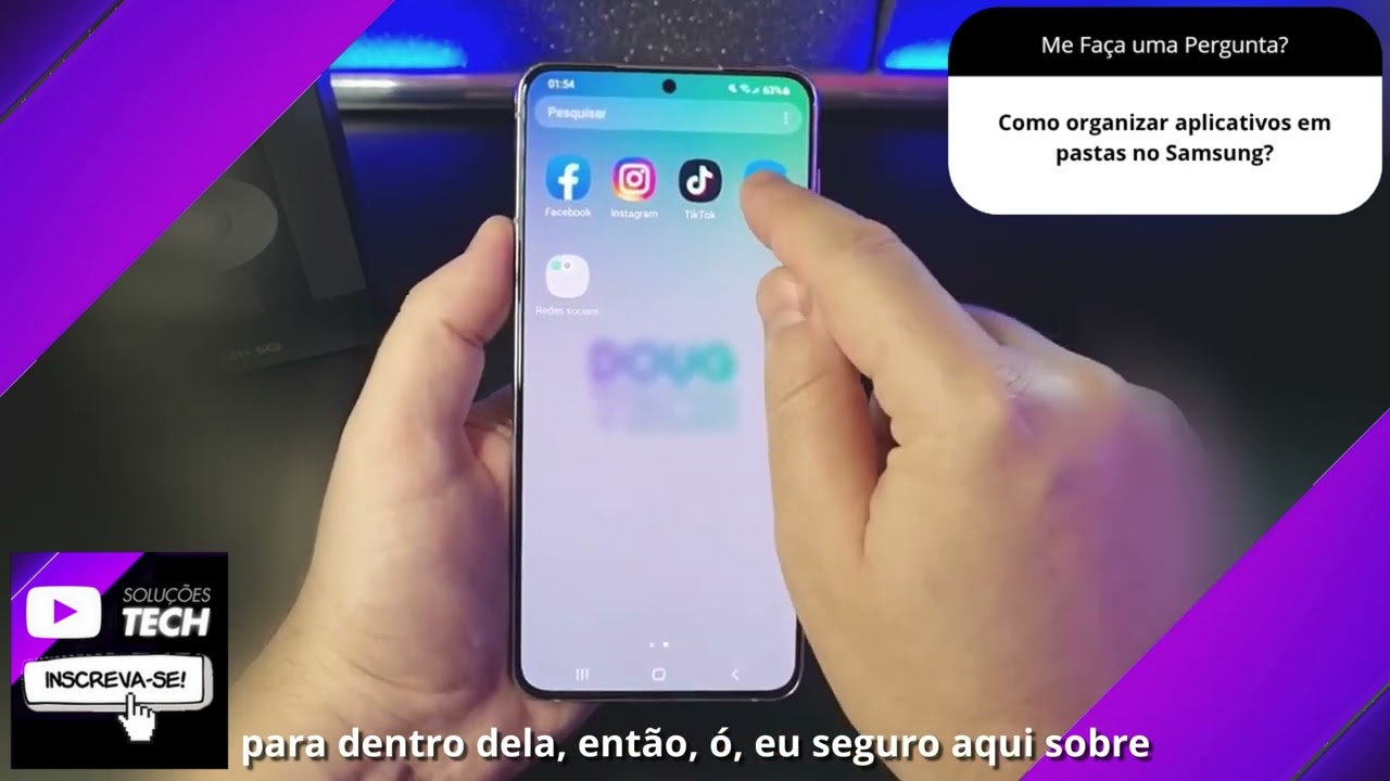 Como organizar aplicativos em pastas no Samsung❓