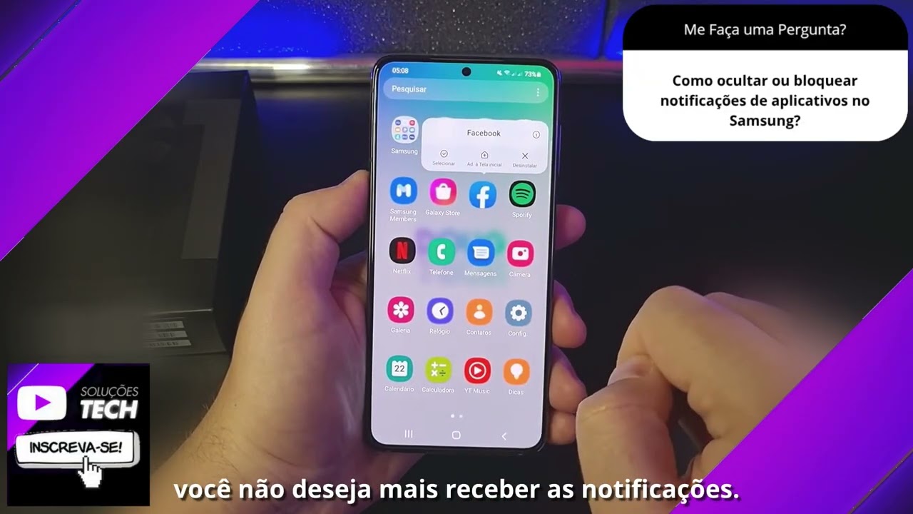 Como ocultar ou bloquear notificações de aplicativos no Samsung❓
