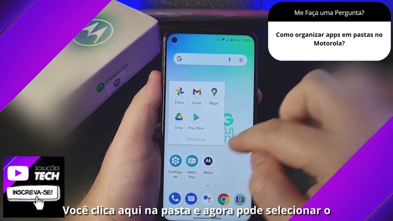 Como organizar apps em pastas no Motorola❓