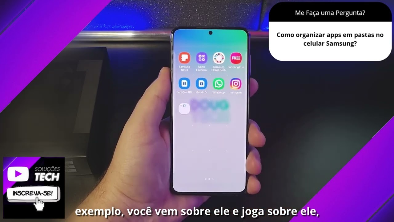 Como organizar apps em pastas no celular Samsung❓