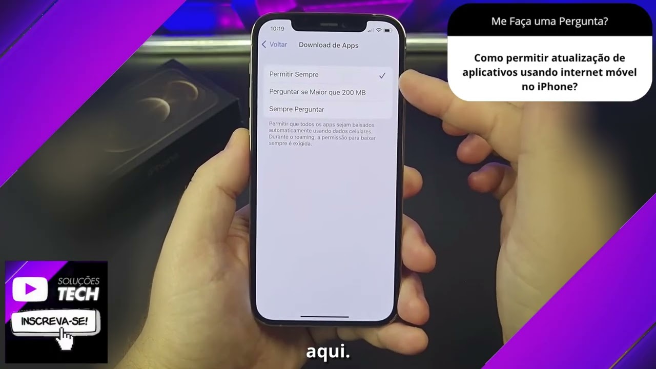 Como permitir atualização de aplicativos usando internet móvel no iPhone❓