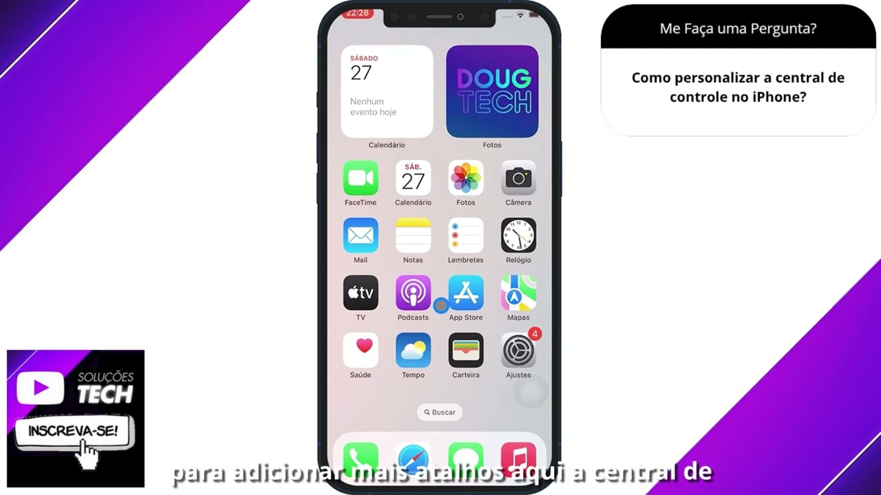 Como personalizar a central de controle no iPhone❓