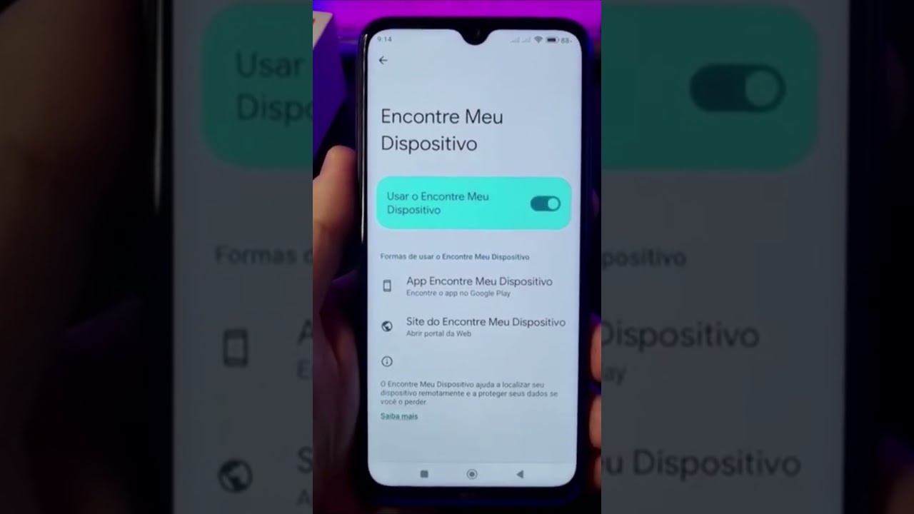SAIBA COMO ATIVAR O ENCONTRAR DISPOSITIVO NO XIAOMI #Shorts